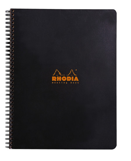 Rhodia Classic Wirebound Notebook - Large - Black - Meeting Book